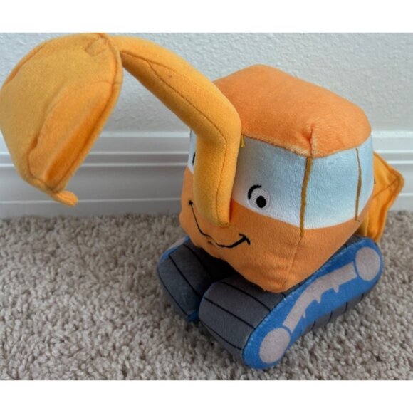 Merry Makers Orange Little Excavator Plush Construction Dirt Digging Toddler Stu - Picture 1 of 9